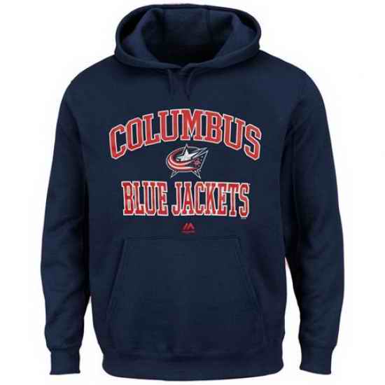 Men Columbus Blue Jackets Majestic Heart  26 Soul Hoodie Navy Blue
